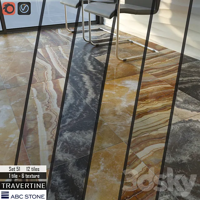 ABC stone Set 51 3D Model ABC stone Set 51 3D Model