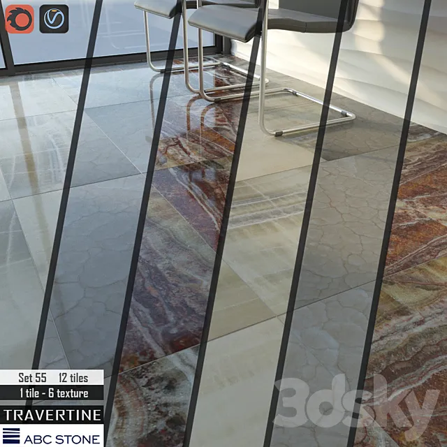 ABC stone Set 55 3DModel ABC stone Set 55 3DModel