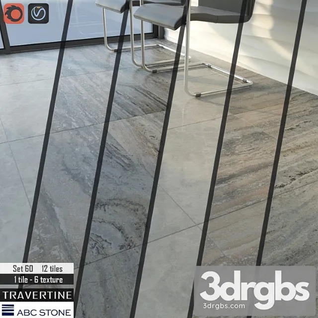 ABC Stone Set 60 3D Model Download