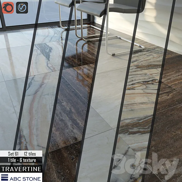 ABC stone Set 61 3D Model ABC stone Set 61 3D Model