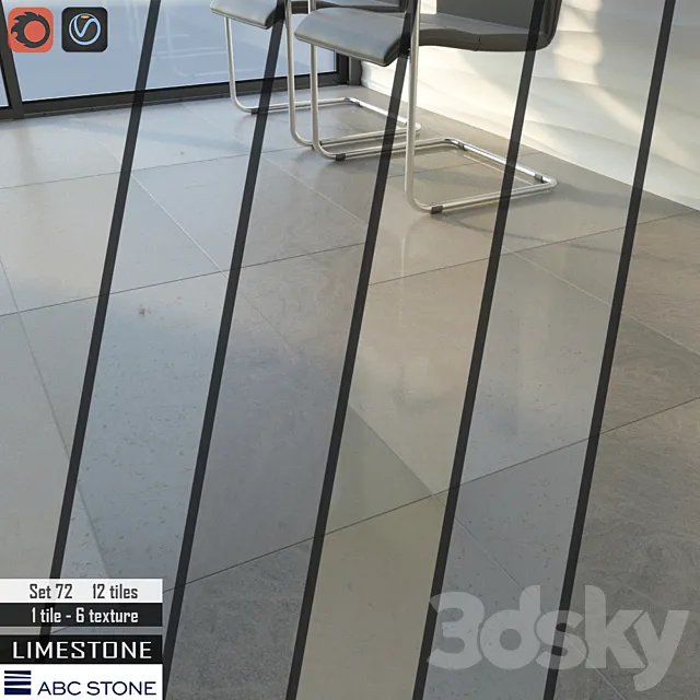 ABC stone Set 72 3D Model ABC stone Set 72 3D Model