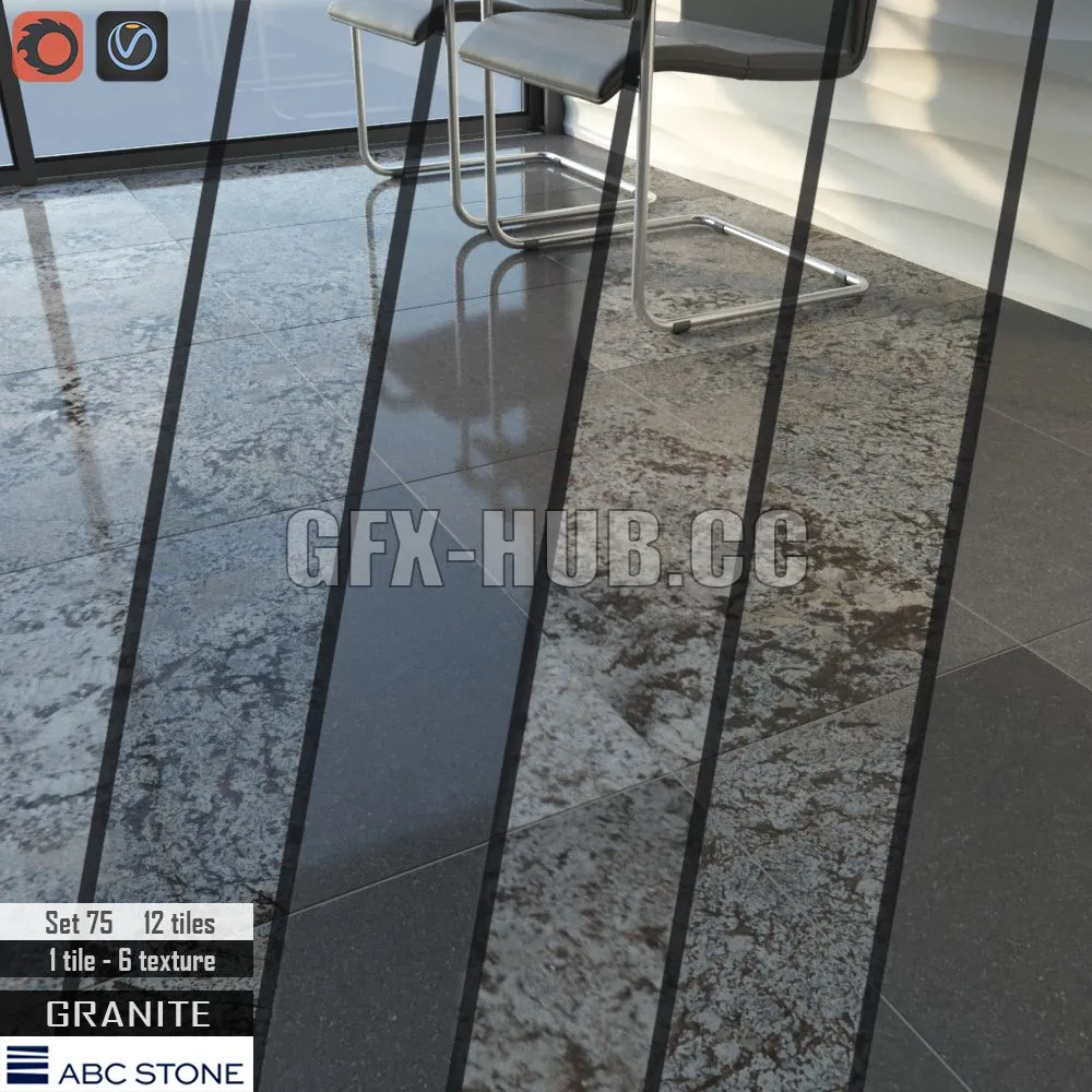 ABC stone Set 75 3D Model ABC stone Set 75 3D Model