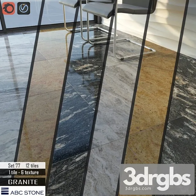 Abc stone set 77 3D Model Download