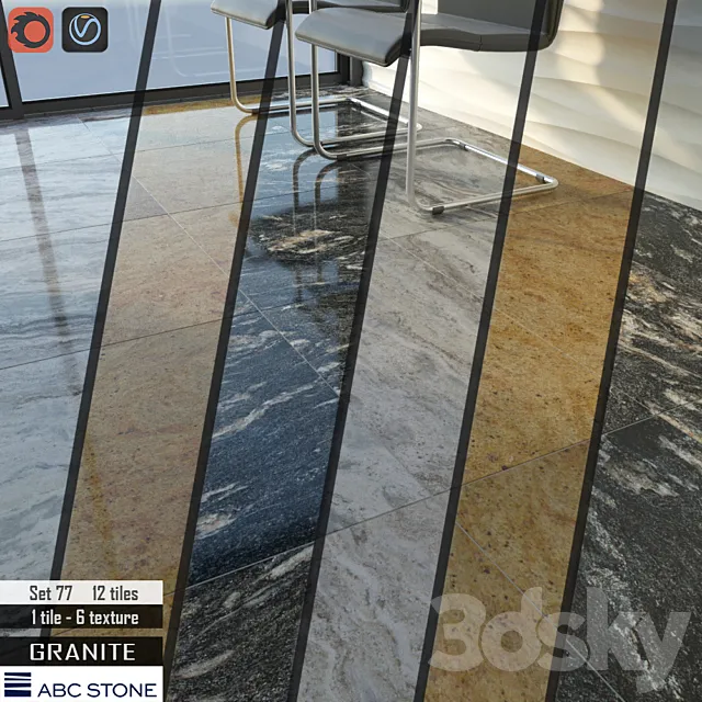 ABC stone Set 77 3DModel ABC stone Set 77 3DModel