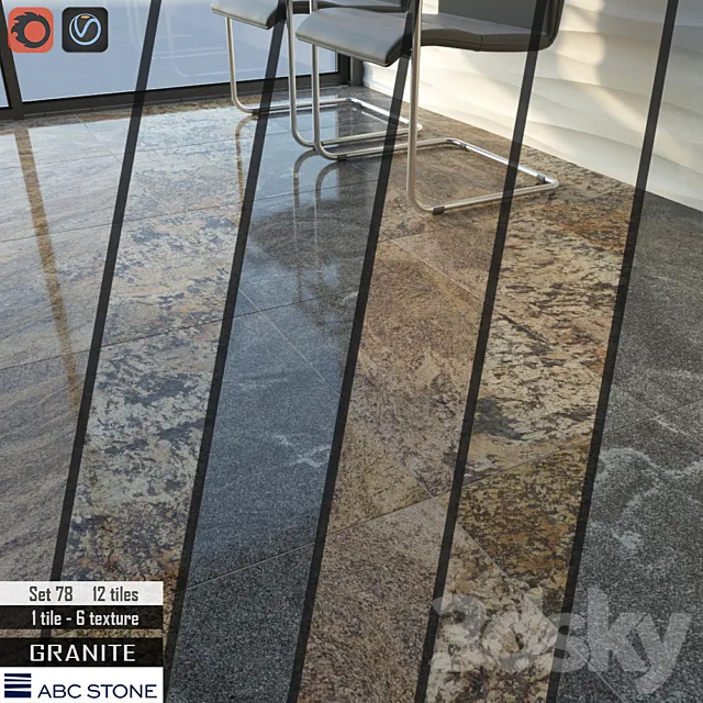 ABC stone Set 78 3D Model ABC stone Set 78 3D Model