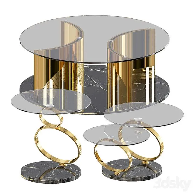 Abelia coffee table 3D Model