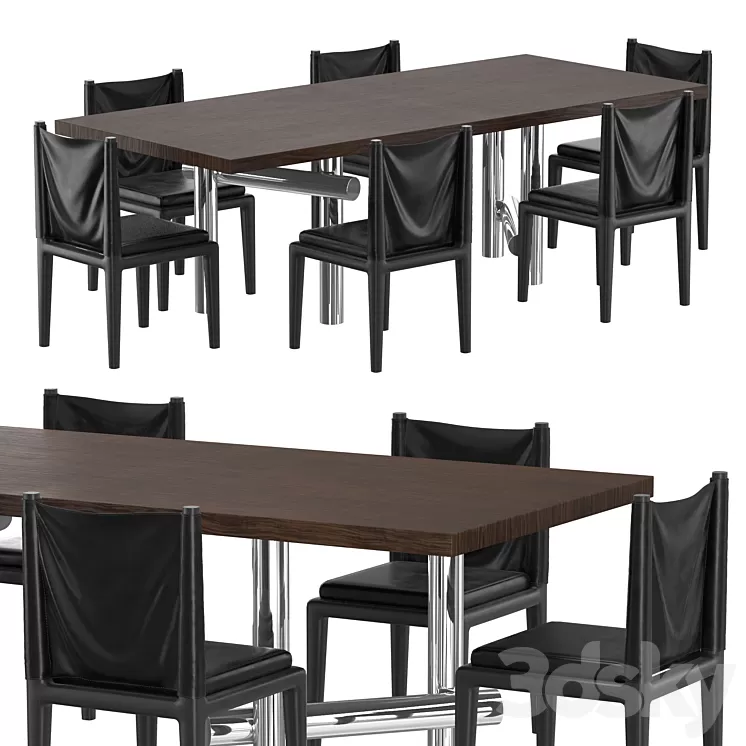 ABI DINING CHAIRS KENNY DINING TABLE 3D Model ABI DINING CHAIRS KENNY DINING TABLE 3D Model