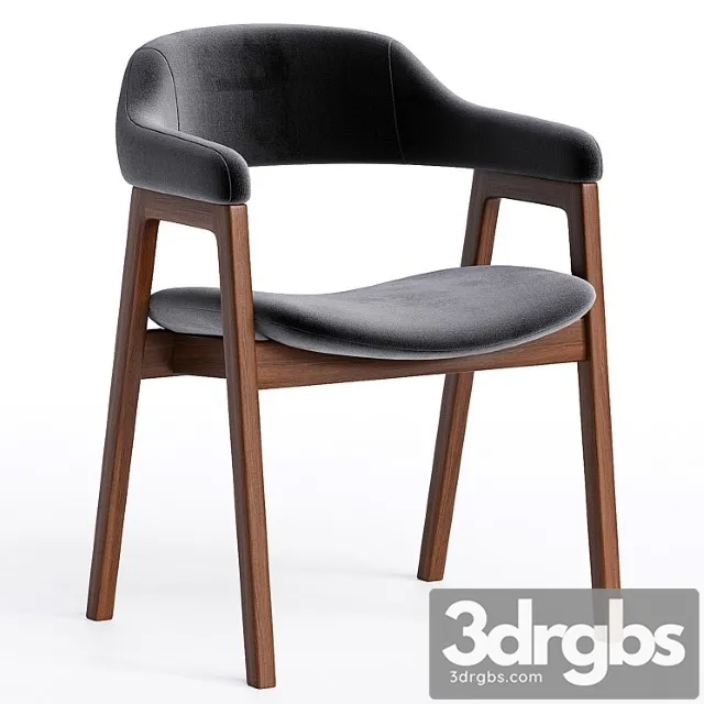 Abilene Upholstered Dining Arm Chair 3D Model Download