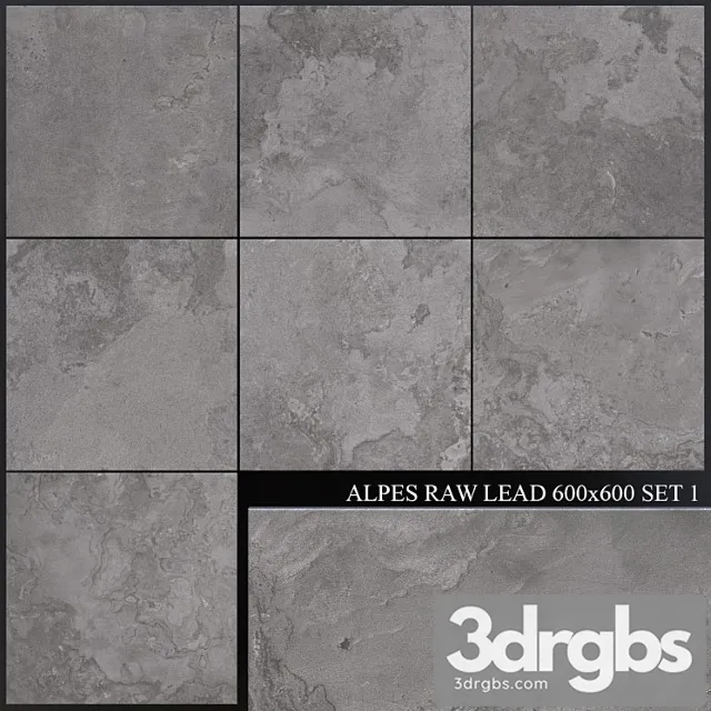 Abk Alpes Raw Lead 600×600 Set 1 3D Model Download