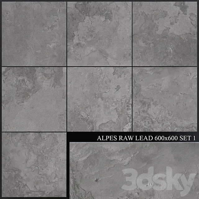 ABK Alpes Raw Lead 600×600 Set 1 3D Model ABK Alpes Raw Lead 600×600 Set 1 3D Model