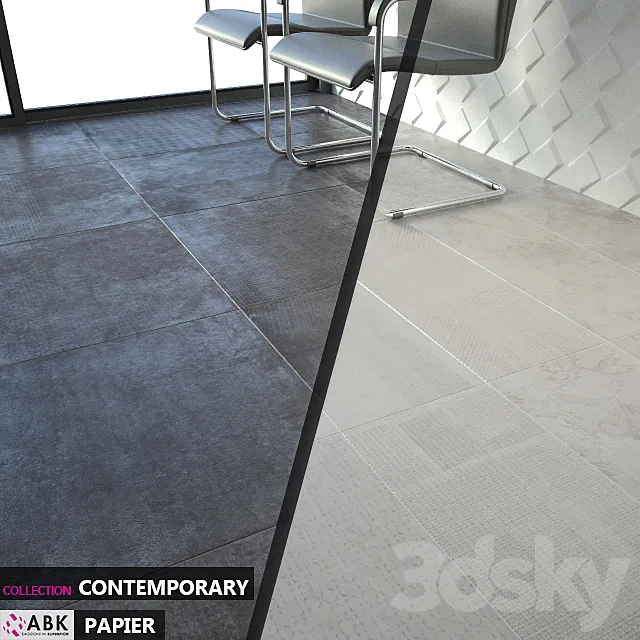 ABK COLLECTION CONTEMPORARY PAPIER ANTRACITE GRIGIO Set 01 3DModel ABK COLLECTION CONTEMPORARY PAPIER ANTRACITE GRIGIO Set 01 3DModel