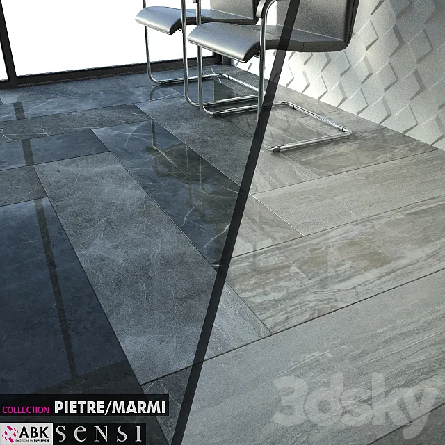 ABK COLLECTION PIETRE MARMI SENSI ARABESQUE SILVER PIETRA GREY Set 02 3DModel ABK COLLECTION PIETRE MARMI SENSI ARABESQUE SILVER PIETRA GREY Set 02 3DModel