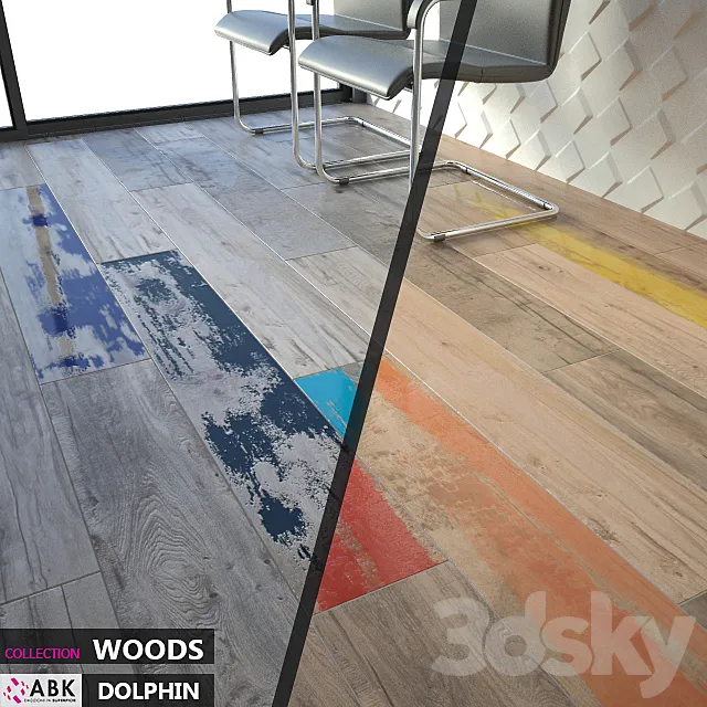 ABK COLLECTION WOODS DOLPHIN CLAY GREY Set 01 3D Model ABK COLLECTION WOODS DOLPHIN CLAY GREY Set 01 3D Model