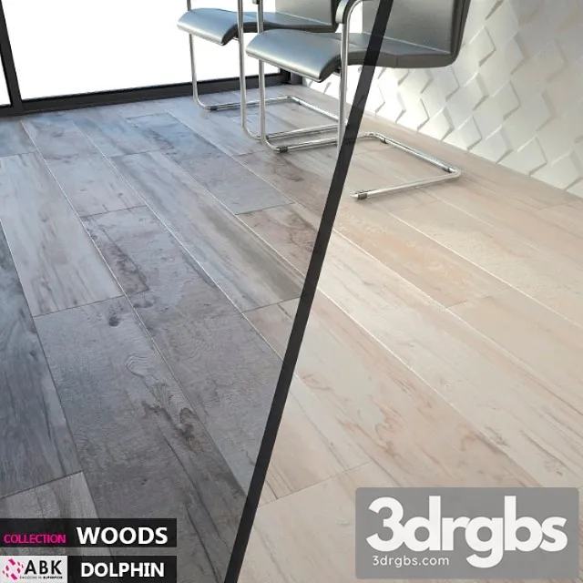 Abk collection woods dolphin coal milk set 03 3D Model Download