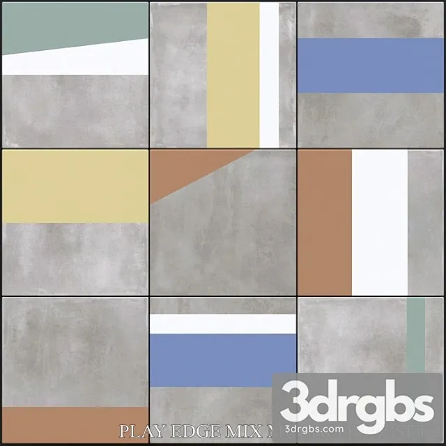 Abk play edge mix multicolor set 2 3D Model Download
