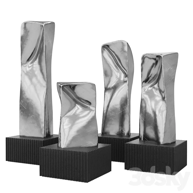 Absctract modern figures outdoor 3D Model Free Download