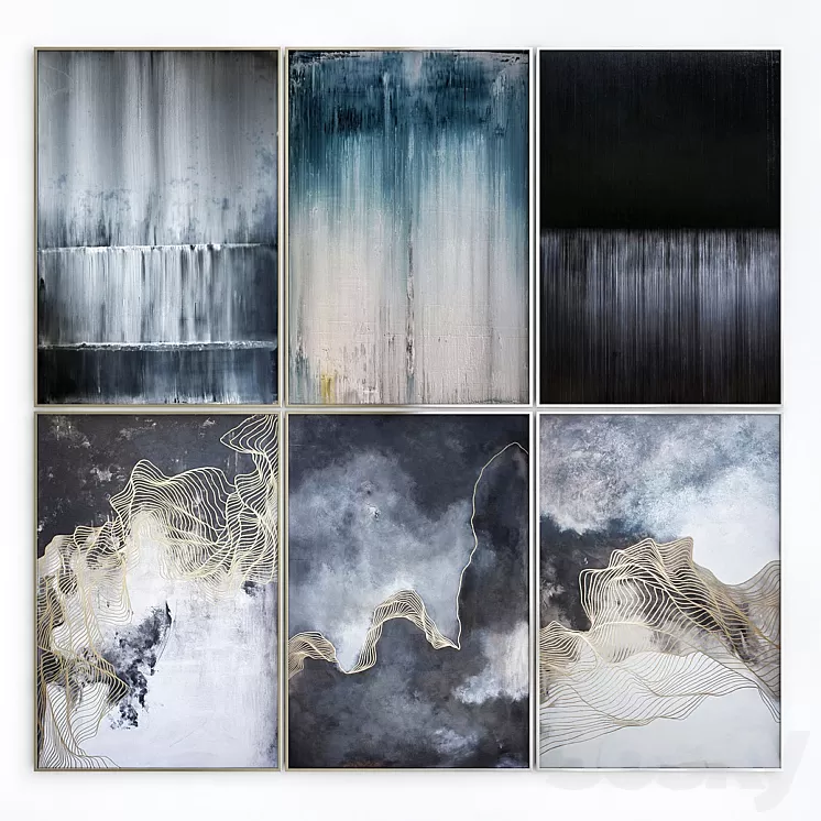 Abstract art frames_6 3D Model