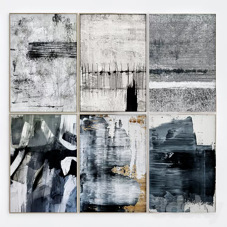 Abstract art frames_7 3D Model