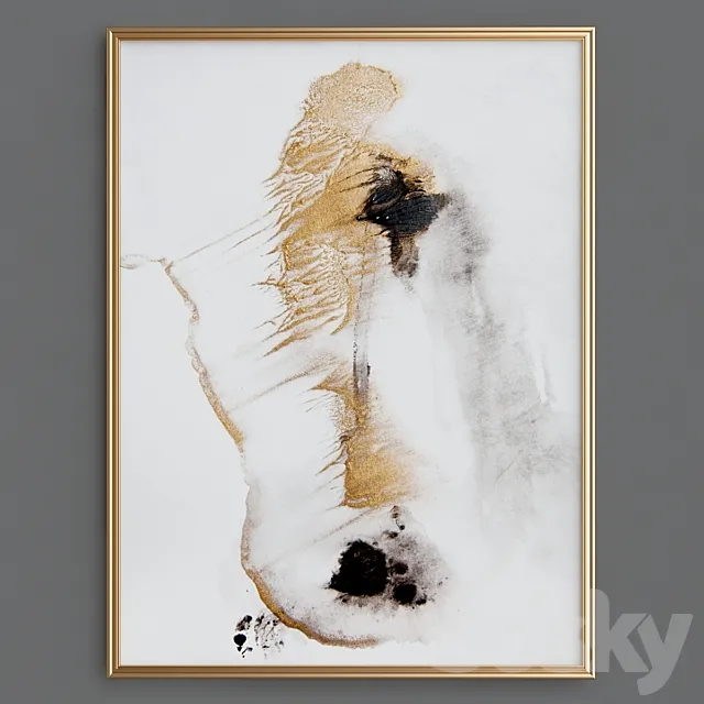 Abstract black gold 3D Model Abstract black gold 3D Model