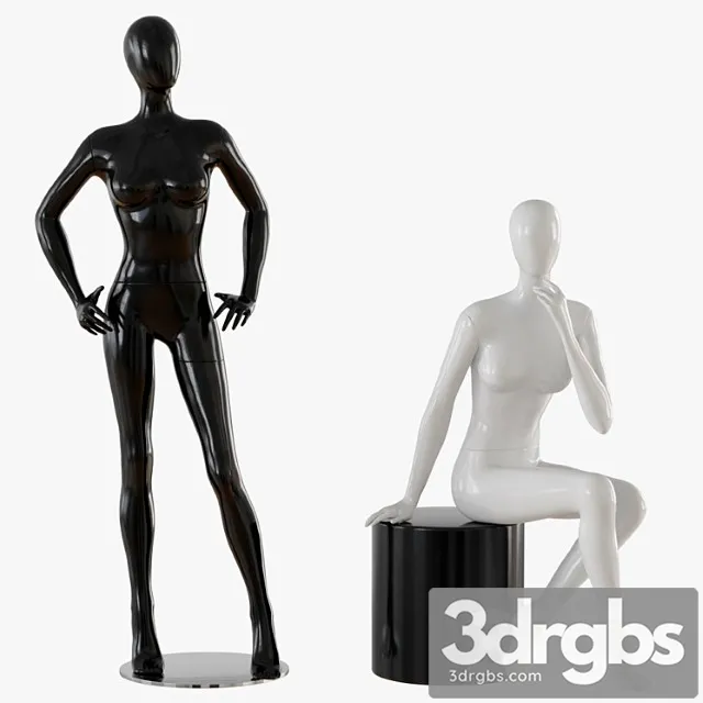 Abstract female mannequin 3D Model Download