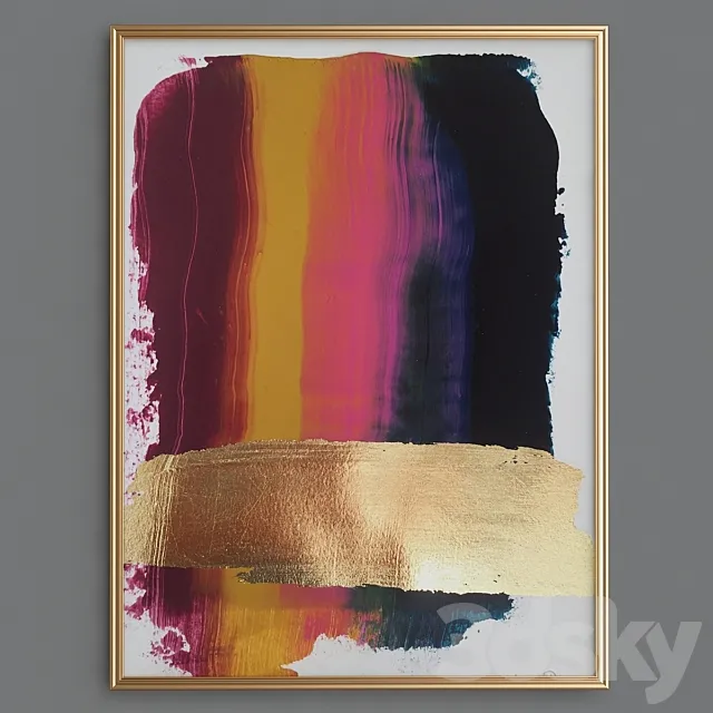 Abstract gold art 3D Model Abstract gold art 3D Model