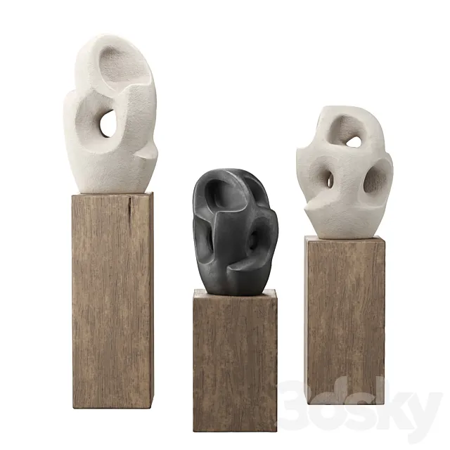 Abstract knot egg sculpture 3D Model