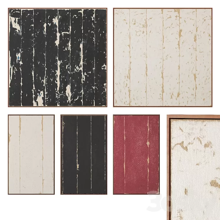 Abstract modern paintings 3D Model Free Download