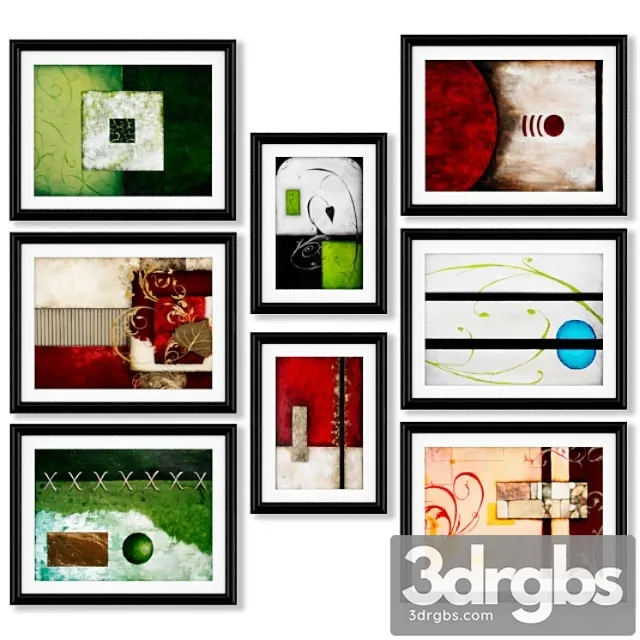 Abstract painting in figures. 3D Model Download Abstract painting in figures. 3D Model Download