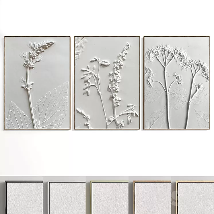 Abstract Painting Set of 3 pieces – No 18 3D Model Free Download