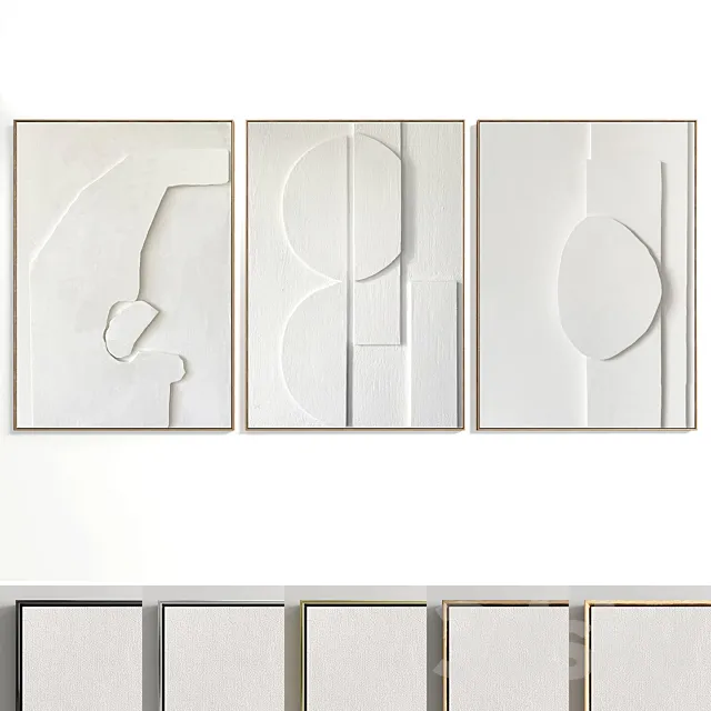 Abstract Painting Set of 3 pieces – No 19 3D Model