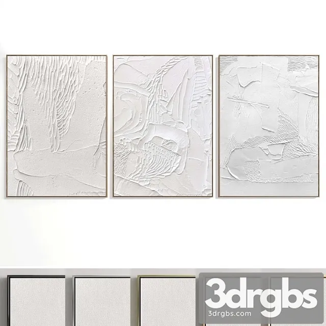 Abstract Painting Set Of 3 Pieces No 33 3D Model Download Abstract Painting Set Of 3 Pieces No 33 3D Model Download