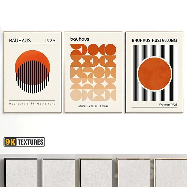 Abstract Painting Set of 3 pieces – No 45 3D Model