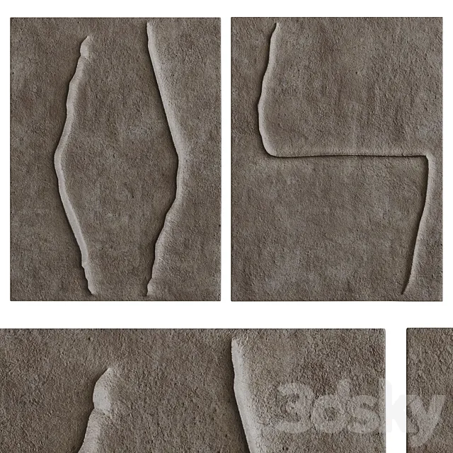 Abstract painting set02 3D Model