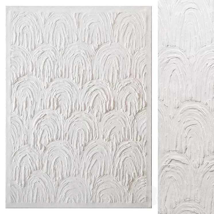 Abstract plaster painting 3D Model Free Download