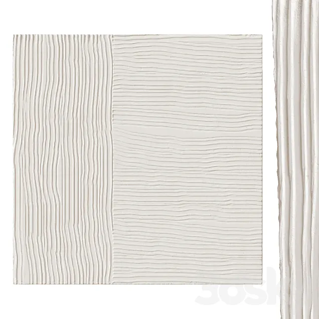 Abstract plaster painting 3D Model