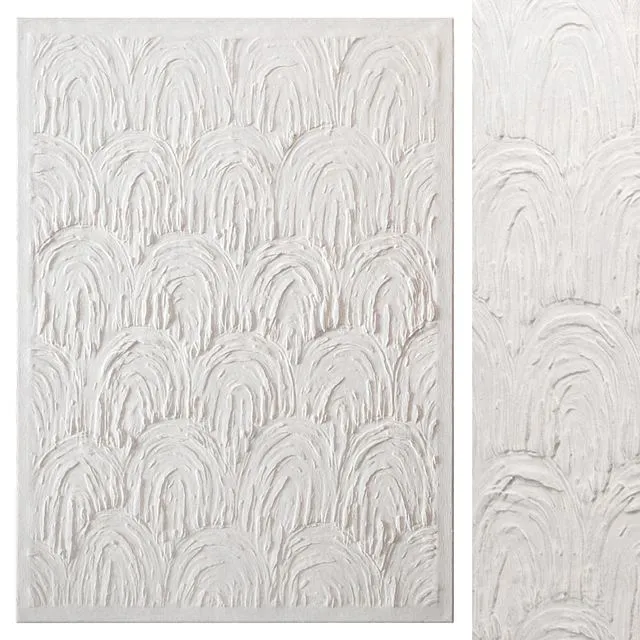 Abstract plaster painting 3D Model