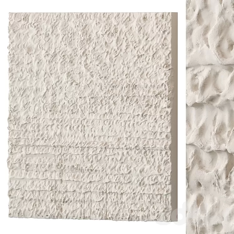 Abstract plaster painting 3D Model Free Download