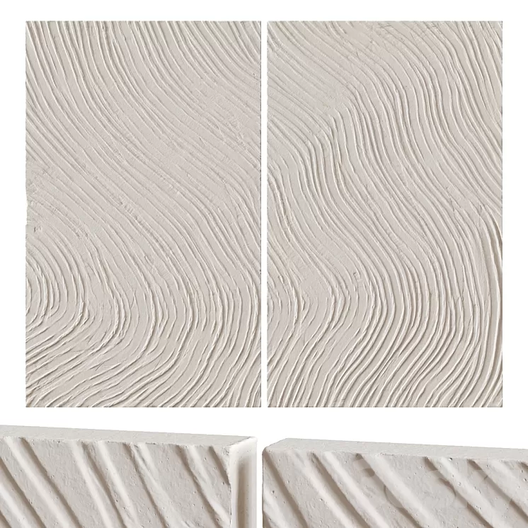 Abstract plaster paintings 3D Model Free Download