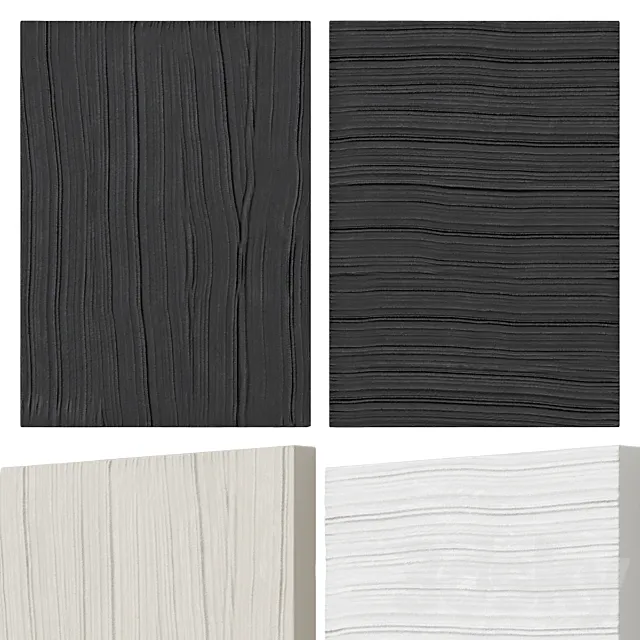 Abstract plaster panels (Plaster paintings) 3D Model