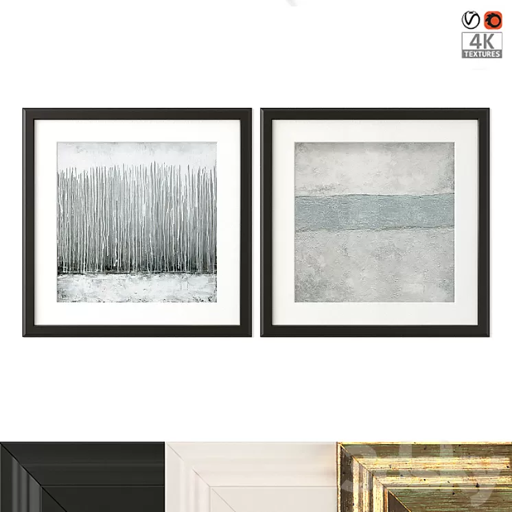 Abstract posters 3D Model