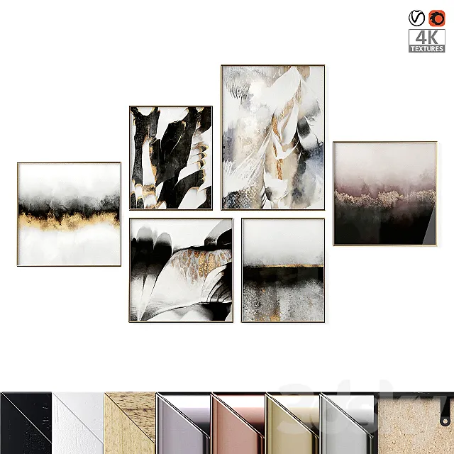 Abstract Posters Set 06 3DModel Abstract Posters Set 06 3DModel