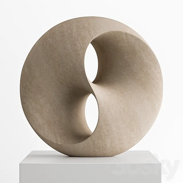 Abstract sculpture. Mobius strip. trifoil knot 3D Model Abstract sculpture. Mobius strip. trifoil knot 3D Model