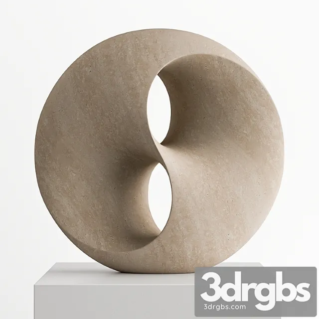 Abstract sculpture. mobius strip. trifoil knot Abstract sculpture. mobius strip. trifoil knot