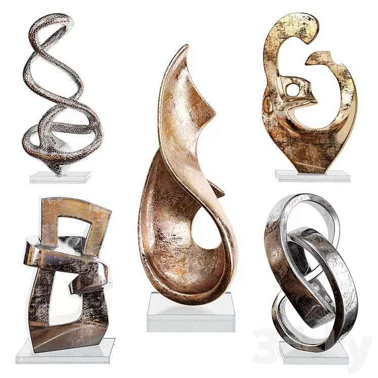Abstract statuettes 01 3D Model Free Download