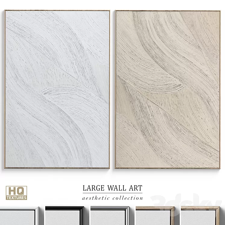 Abstract Textural Plaster Wall Art C-364 3D Model Free Download