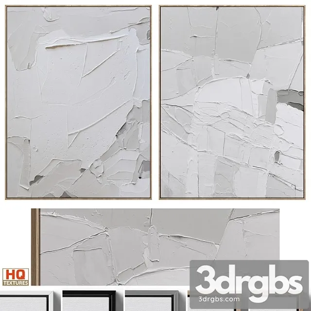 Abstract textural plaster wall art c-439