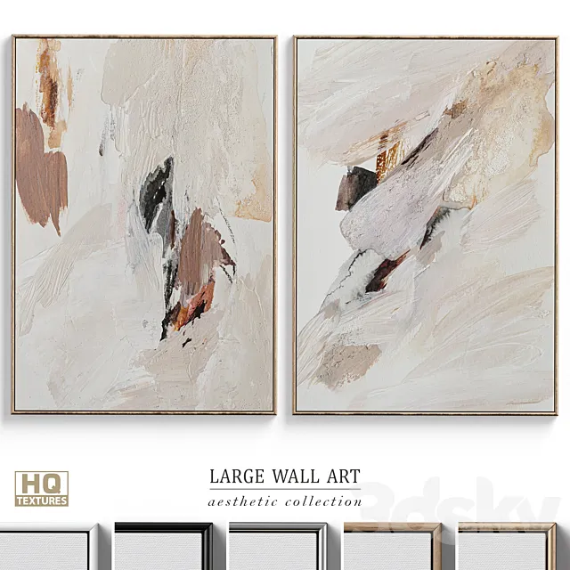 Abstract Textural Wall Art C-361 3D Model