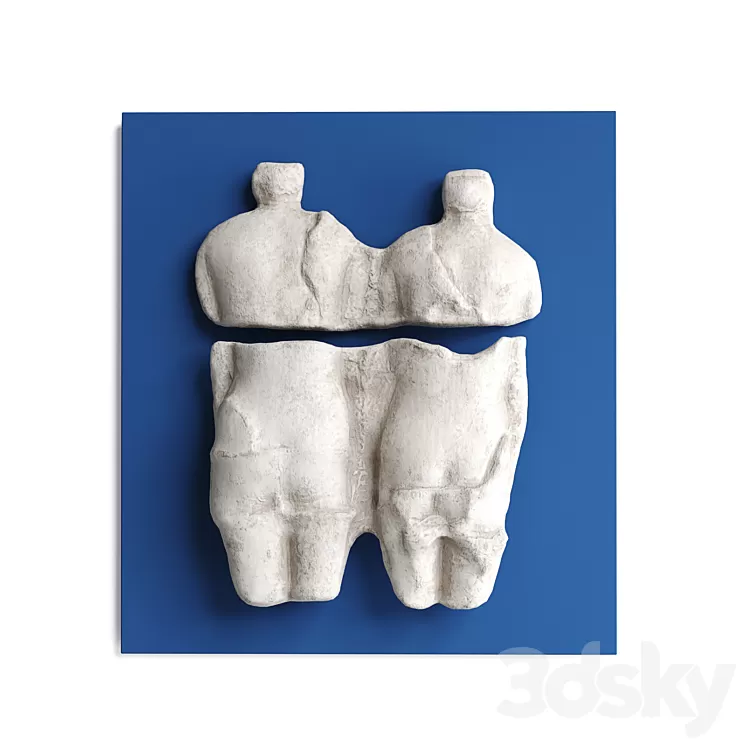 Abstract torso wall panel 3D Model