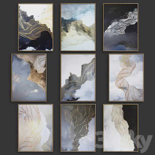 Abstract wall arts 3DModel Abstract wall arts 3DModel