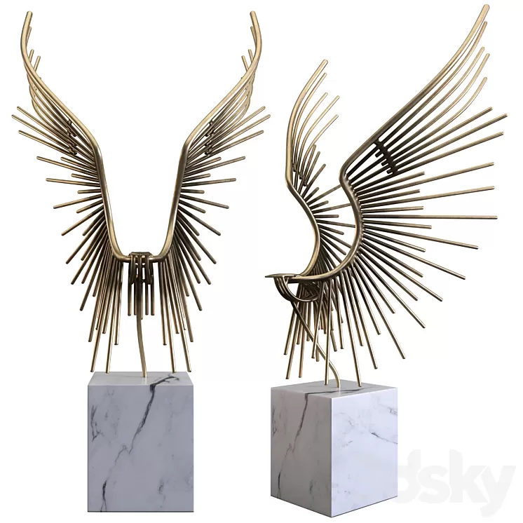 Abstract Welded Bird 3D Model